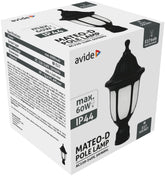 Avide Επιτοίχιο Φωτιστικό Εξωτερικού Χώρου Mateo XS 1xE27 IP44 Μαύρο